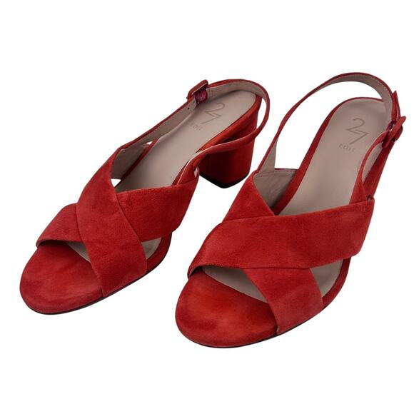 Naturalizer 27 Edit Women's US 8D Della Red / Orange Suede 2.5" Heel Shoes - Picture 1 of 7